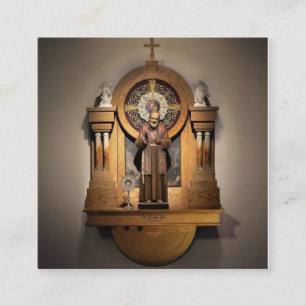 Relikskrin av heliga kort för St. Padre Pio,