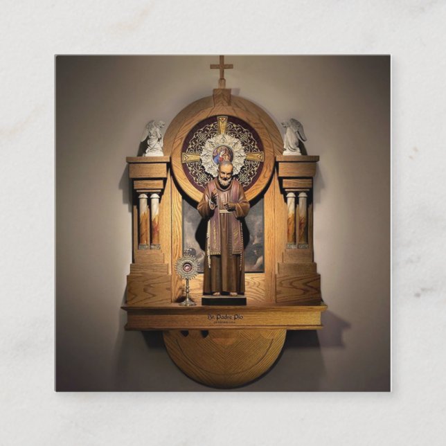 Relikskrin av heliga kort för St. Padre Pio, (Framsida)