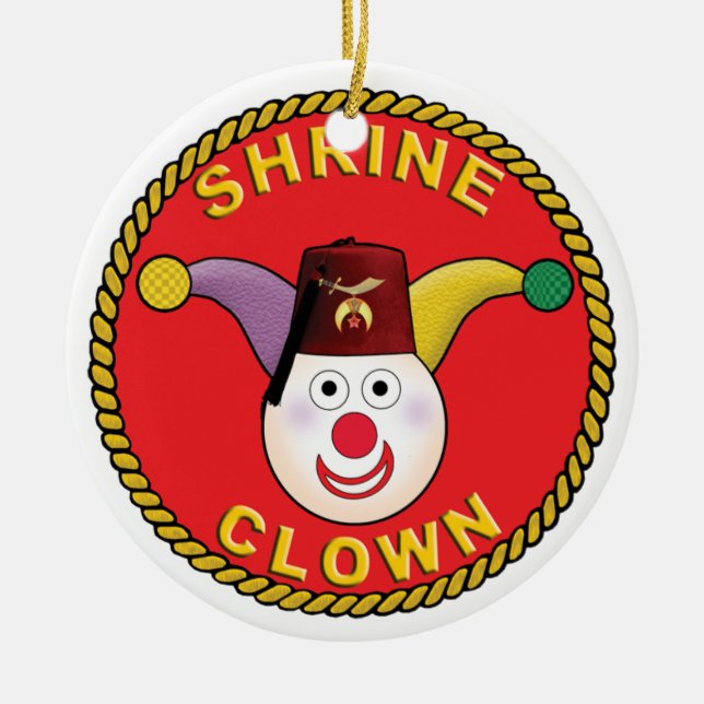 Relikskrinclown Julgransprydnad Keramik (Framsidan)