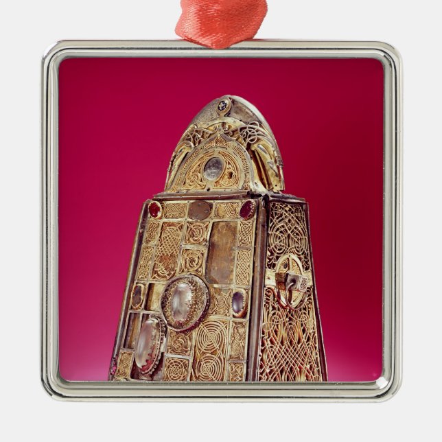 Relikskrinen av St Patrick sätta en klocka på Julgransprydnad Metall (Framsidan)