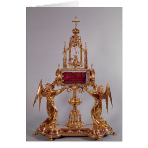 Reliquary av skyla av St. Aldegonde Hälsningskort