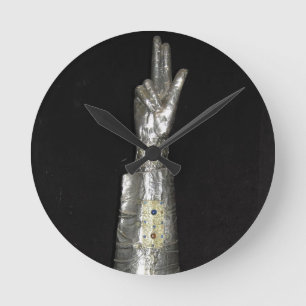 Reliquary av St George (silver & trä) Rund Klocka