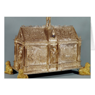 Reliquary bröstet of St. Macairius of Gent, 1616 Hälsningskort