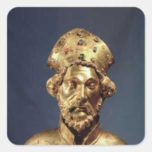 Reliquary bust of St. John Cassian Fyrkantigt Klistermärke