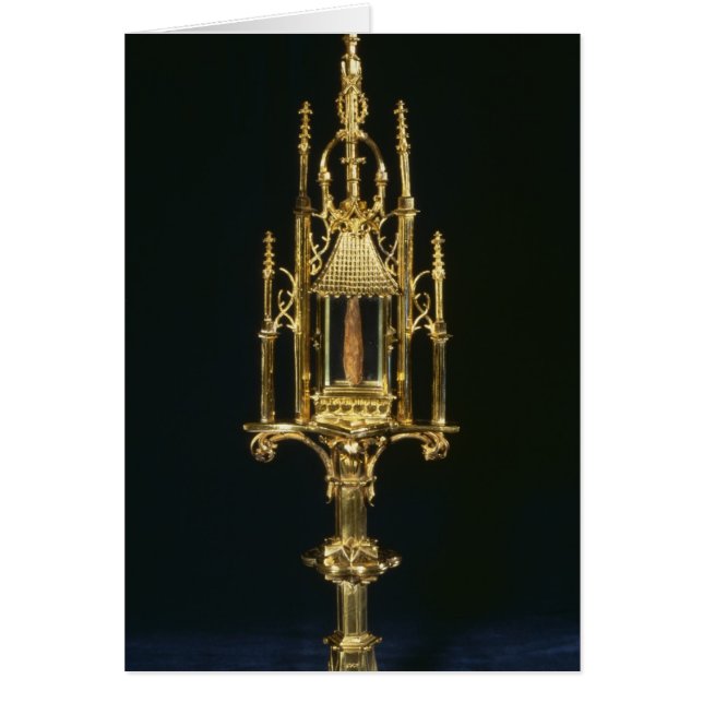 Reliquary Monstrance med biet i kor Hälsningskort (Framsidan)