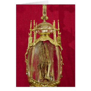 Reliquary som innehåller räcka av St. Attalia Hälsningskort