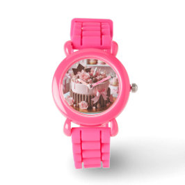 Relógio Aniversário Rosa Infantil Armbandsur