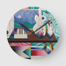 Relógio com a pintura de Teixeira Leite