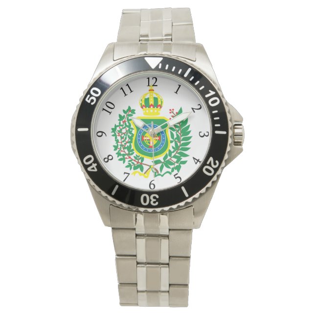 Relógio com Brasão da Bandeira Imperial. Armbandsur (Framsida)