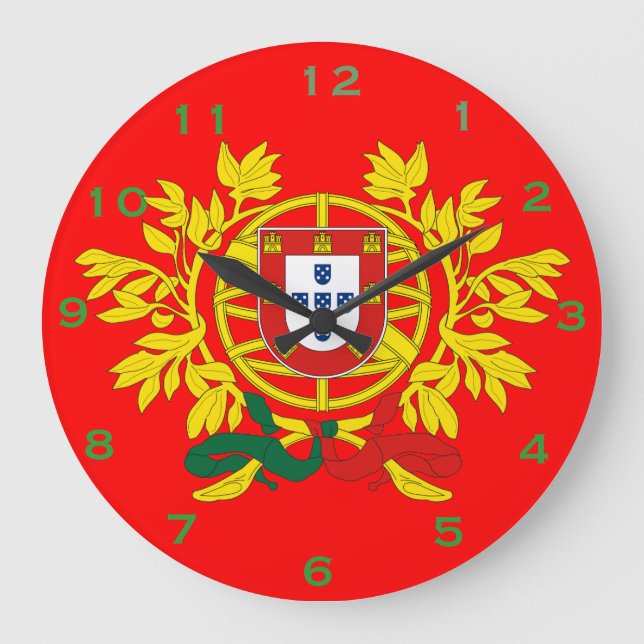 Relogio* de Parede Com Escudo Portugûes Stor Klocka (Framsida)