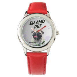 Relógio Infantil Vermelho Pet Armbandsur