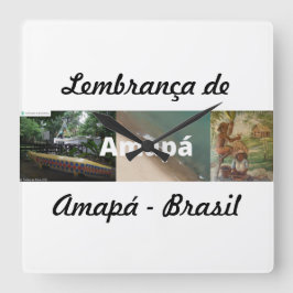 Relogio lembrança de Amapá Fyrkantig Klocka