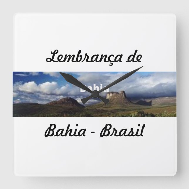 Relogio lembrança de Bahia Fyrkantig Klocka (Framsida)