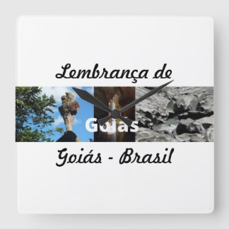 Relogio lembrança de Goiás Fyrkantig Klocka
