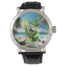 Relógio Personalizado Diferente Fundo Caipirinha Armbandsur