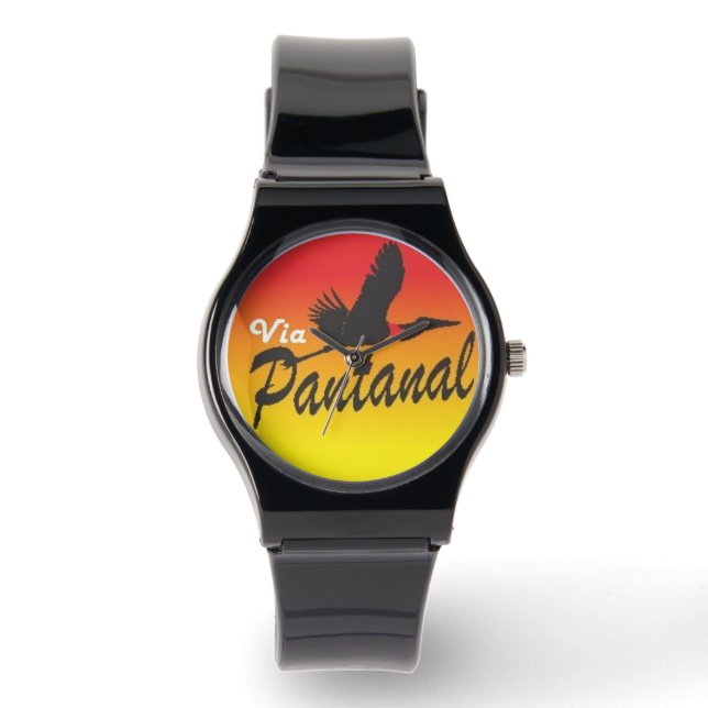 Relogio Pulseira de silicone preta Armbandsur (Framsida)