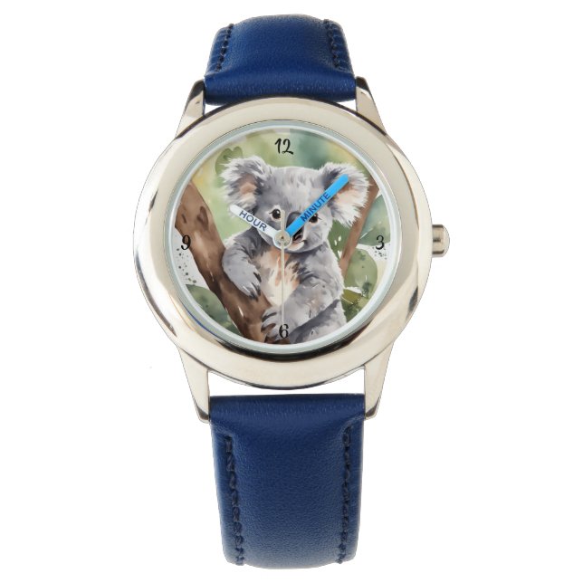 Reloj Adorable con Koala Bebé en Estilo Acuarela Armbandsur (Framsida)