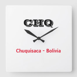Reloj Chuquisaca Bolivia Fyrkantig Klocka
