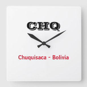 Reloj Chuquisaca Bolivia Fyrkantig Klocka