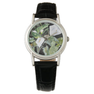Reloj con acuarela de alcatraces armbandsur