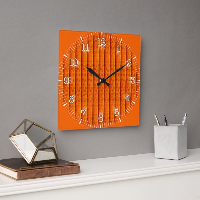 Reloj Cuadrado Time and illustrated art on your wa Fyrkantig Klocka (Kontor)