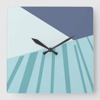 Reloj de pared blå fyrkantig klocka