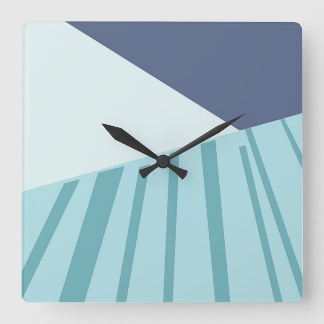 Reloj de pared blå fyrkantig klocka (Framsida)