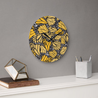 Reloj de pared circular estampado mariposa monarca stor klocka
