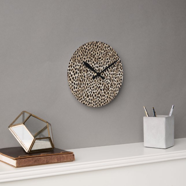 Reloj de Pared con Diseño de Fondo en Piel Rund Klocka (Kontor)