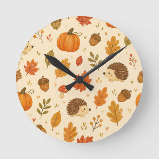 Reloj de pared con patrón otoño ideal para niños rund klocka