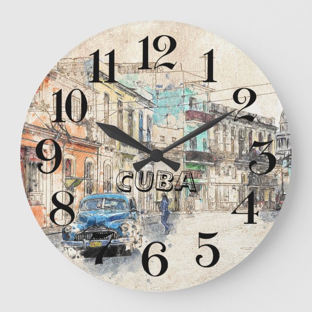 reloj de pared de La Habana, Kuba Stor Klocka (Framsida)