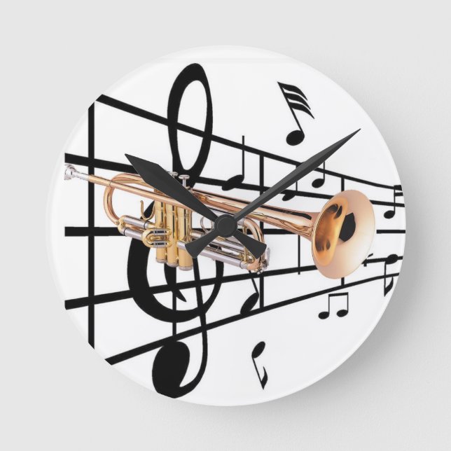 Reloj de pared de trompeta rund klocka (Framsida)