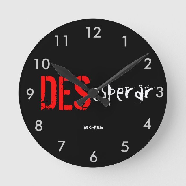 Reloj de pared DESesperar DESenREdo negro Rund Klocka (Framsida)