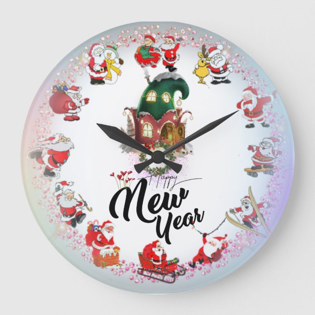 Reloj de pared en multifärgad stor klocka (Framsida)