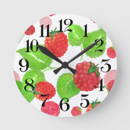 reloj de pared frambuesas a la acuarela rund klocka