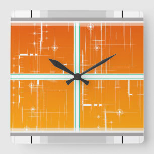 Reloj de pared fyrkantig klocka