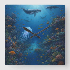 Reloj de pared fyrkantig klocka