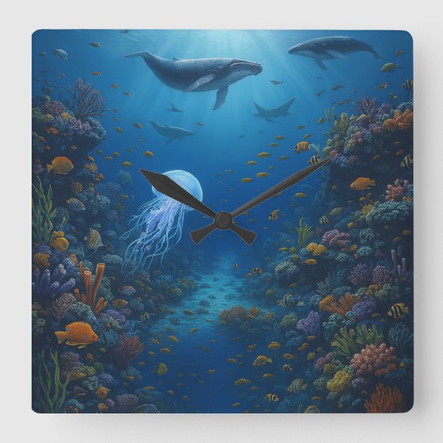 Reloj de pared fyrkantig klocka (Framsida)