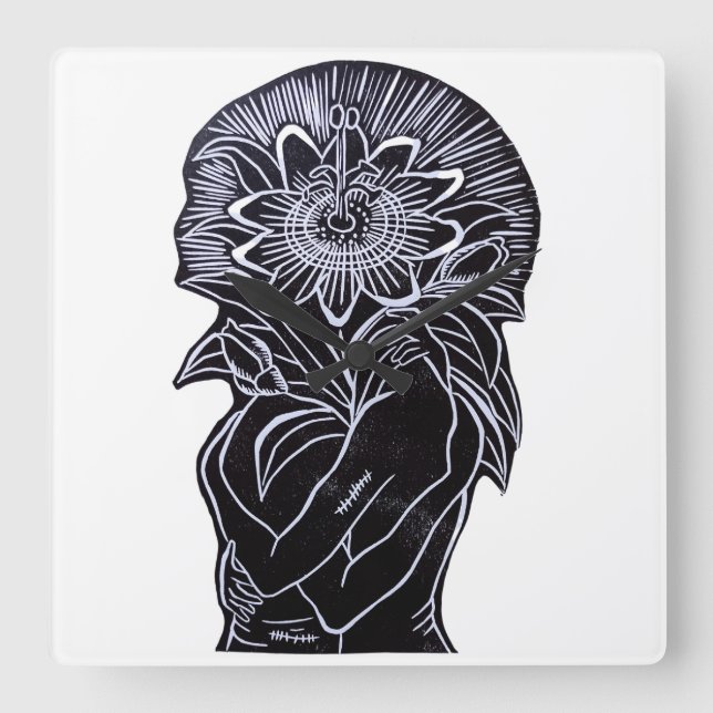 Reloj de pared fyrkantig klocka (Framsida)