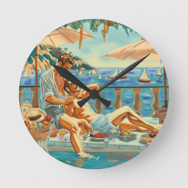 Reloj de pared lgbt rund klocka (Framsida)
