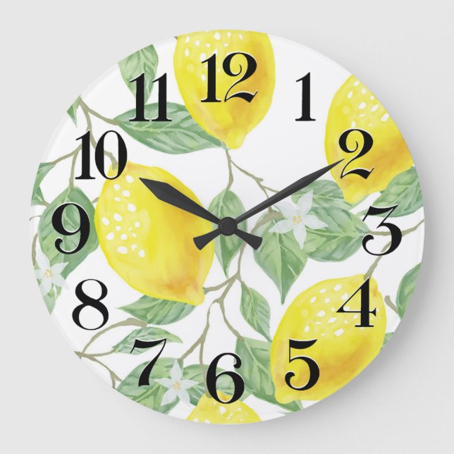 reloj de pared limones a la acuarela stor klocka (Framsida)