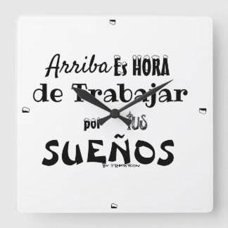 Reloj de pared motivacional fyrkantig klocka