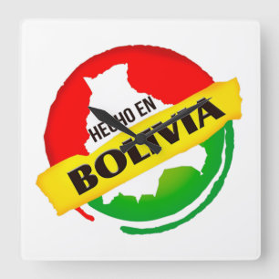 Reloj hecho en Bolivia Fyrkantig Klocka