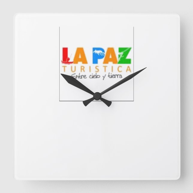Reloj La Paz entre cielo y tierra Fyrkantig Klocka (Framsida)
