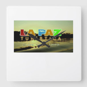 Reloj La Paz turistica Fyrkantig Klocka