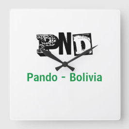 Reloj PND Pando Bolivia Fyrkantig Klocka