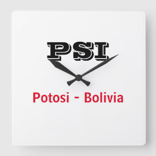 Reloj Potosi Bolivia Fyrkantig Klocka