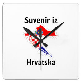 Reloj recuerdo de Croacia Fyrkantig Klocka