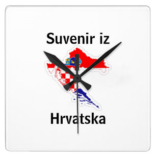 Reloj recuerdo de Croacia Fyrkantig Klocka