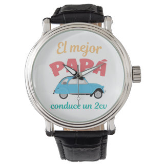 Reloj Redondo Grande Camiseta El Mejor Papá conduc Armbandsur